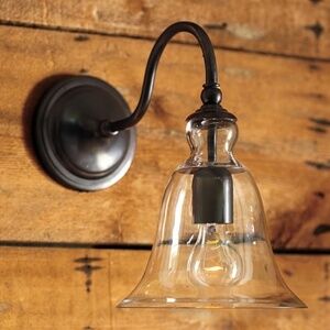 POTTERYBARN Rustic Outdoor Glass Sconces  - Set of 2